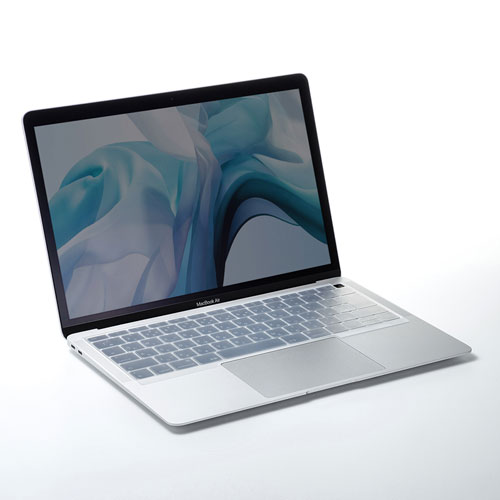MacBook Air 13.3インチ Retinaディスプレイ用キーボードカバー(シリコン・極薄・クリア)
