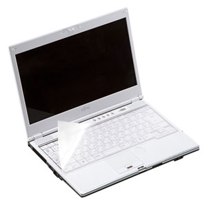 【訳あり 新品】自由にカットして色々なPCに対応するノート用キーボードマルチカバー（フリーカット・抗菌） FA-SMUL2N※箱にキズ、汚れあり