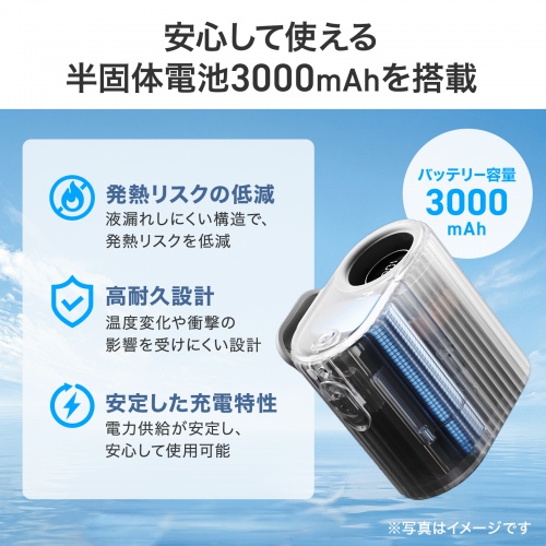2WAYベルトファン（USB扇風機・ウエストファン・半固体電池・腰かけファン・超強風・100段階風量・腰かけ/首かけ・簡易空調作業服・小型・安全・LED残量表示・USB-C充電・ブラック）