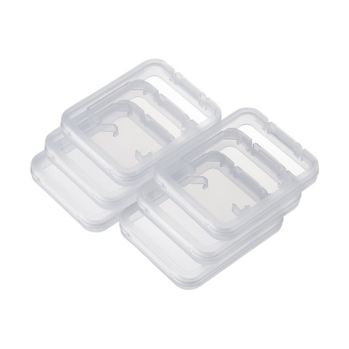 SDカードケース（INDEXシール付き・1枚収納・6個セット・クリア）