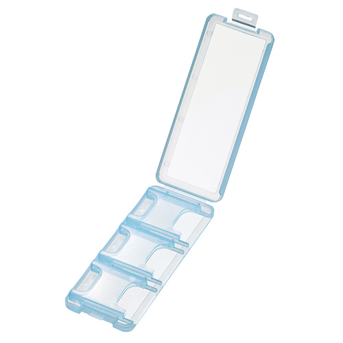 SDカードケース（6枚収納・2段・クリアブルー） FC-MMC23SDCBL サンワサプライ