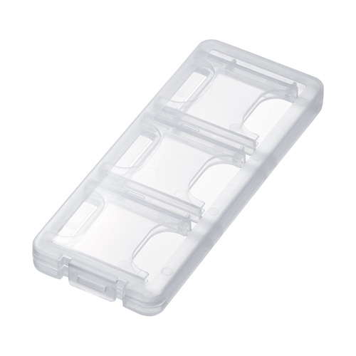 SDカードケース（6枚収納・2段・クリア） FC-MMC23SDCL サンワサプライ