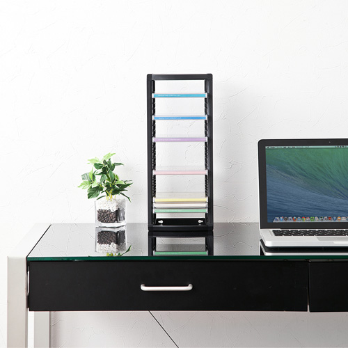 組立て式CDラック（W147×D123×H355mm・26枚収納・ブラック） FCD-CB26BK サンワサプライ