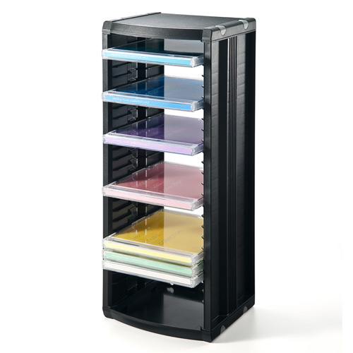 組立て式CDラック（W147×D123×H355mm・26枚収納・ブラック） FCD-CB26BK サンワサプライ