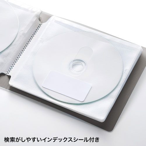 CD・DVD収納ケース(ファイルケース・12枚収納・インデックス付き・ブラック)