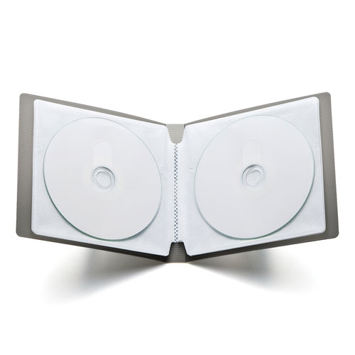 CD・DVD収納ケース(ファイルケース・12枚収納・インデックス付き・ブラック)