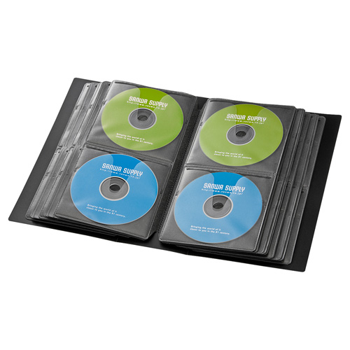 ファイルケース（ブルーレイディスク対応・ブラック・104枚まで収納） FCD-FLBD104BK サンワサプライ