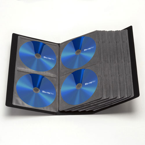ブルーレイディスク対応ファイルケース（128枚収納・ブラック）