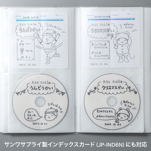 【アウトレット･訳あり・セール】CDファイルケース（CD32枚＋インデックス32冊収納・ジャケット収納対応・Blu-ray対応・クリア）