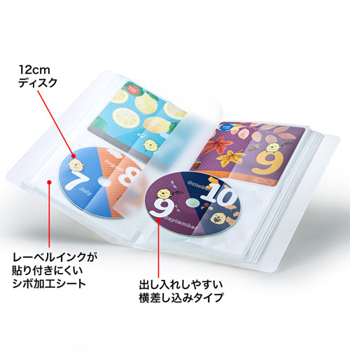 【アウトレット･訳あり・セール】CDファイルケース（CD32枚＋インデックス32冊収納・ジャケット収納対応・Blu-ray対応・クリア）