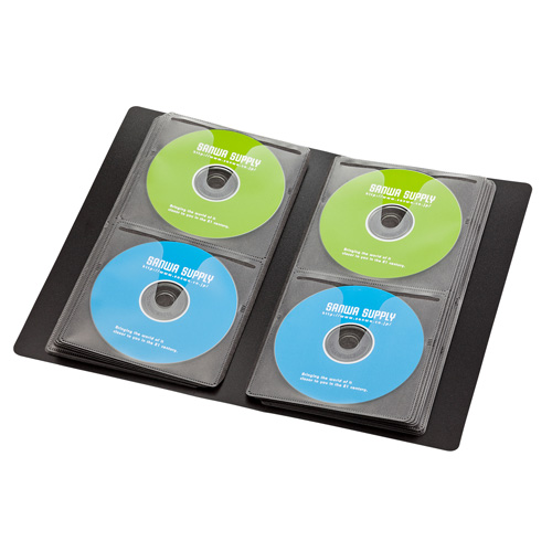 ブルーレイディスク対応ファイルケース（64枚収納・ブラック）