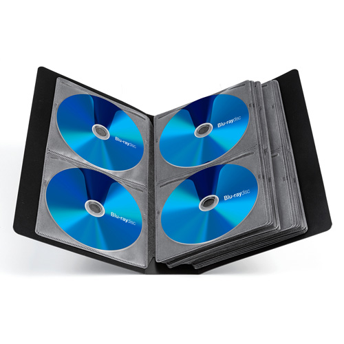 ブルーレイディスク対応ファイルケース（64枚収納・ブラック）