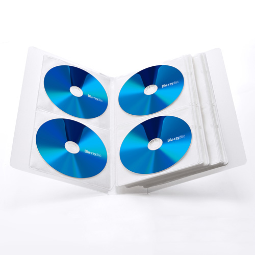 ブルーレイディスク対応ファイルケース（64枚収納・クリア）