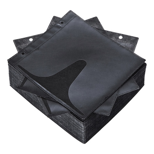 DVD・CD不織布ケース（リング穴付き・100枚入り・ブラック）