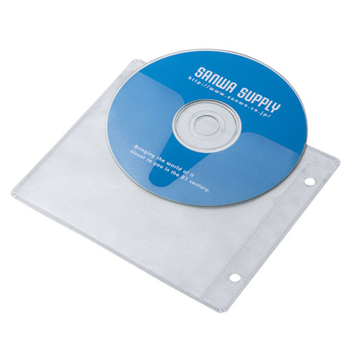 ブルーレイディスク対応不織布ケース（片面罫線入シート・リング穴付き・50枚入り）