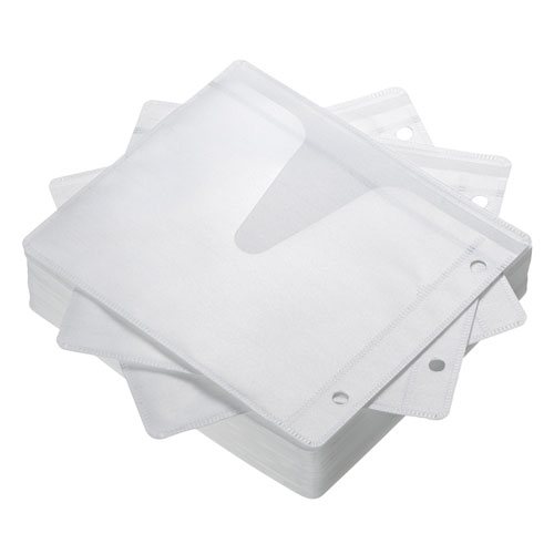 ブルーレイディスク対応不織布ケース（片面罫線入シート・リング穴付き・50枚入り）