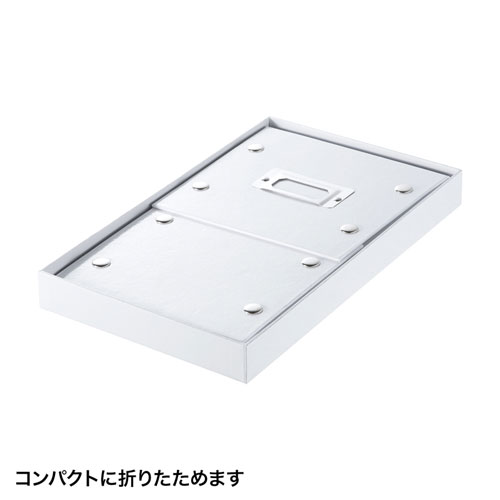 CD BOX（組み立て式・簡単・スナップボタン留め・ホワイト・W165mm）