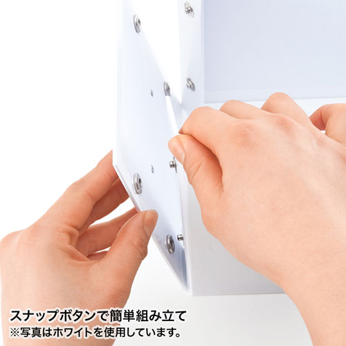 DVD BOX（組み立て式・簡単・スナップボタン留め・ブラック・W210mm）