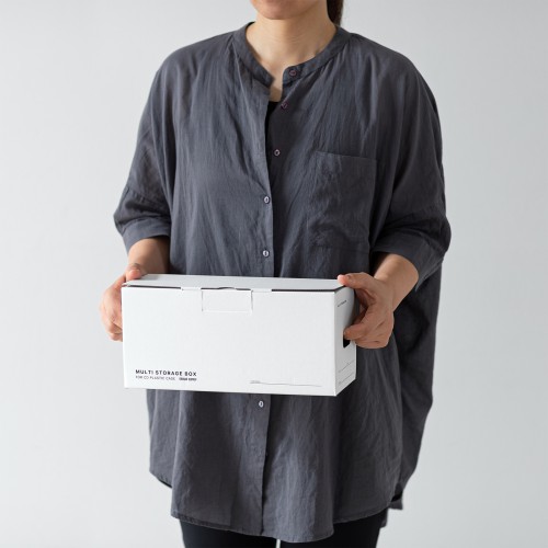 マルチ収納ボックスケース（段ボール製・組み立て式・5個入り・CDプラケース用）