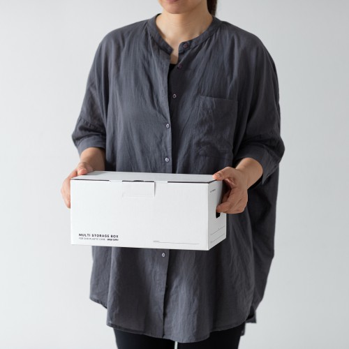 マルチ収納ボックスケース（段ボール製・組み立て式・5個入り・DVDトールケース用） FCD-MT6W サンワサプライ