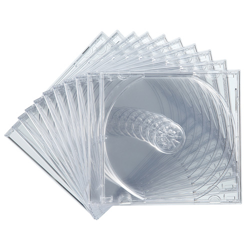 CDケース（10枚セット・DVD・クリア・10mm） サンワサプライ