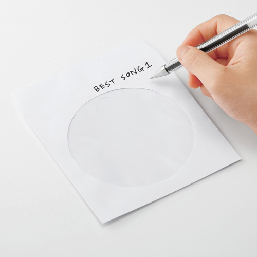 ペーパースリーブケース（DVD・CD用・ホワイト・100枚入り） FCD-PS100WN サンワサプライ