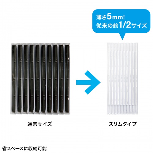 Blu-ray・DVD・CDケース（1枚収納・ソフトタイプ・10枚セット・クリア）