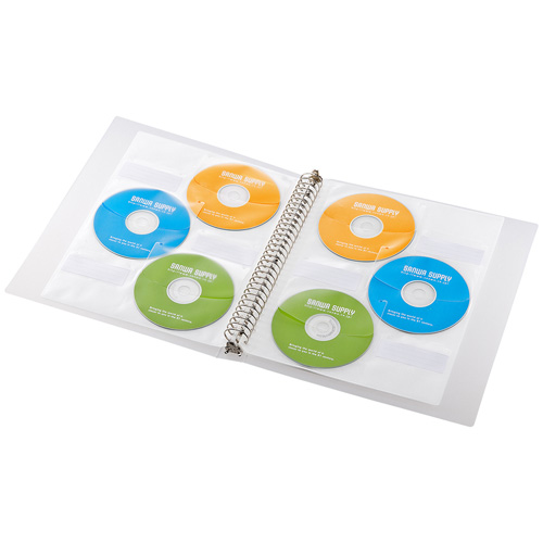 ディスク収納A4リフィルシート（BD対応・6枚収納・ホワイト） FCD-RLBD30W サンワサプライ