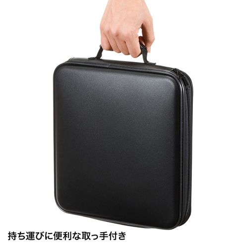 DVD・CDセミハードケース（160枚収納・ブラック） FCD-WL160BK サンワサプライ