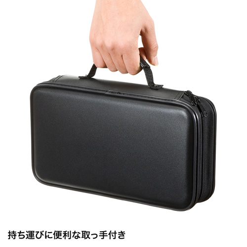 【アウトレット･訳あり・セール】DVD・CDセミハードケース（96枚収納・ブラック） FCD-WL96BK サンワサプライ