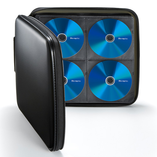 ブルーレイディスク対応セミハードケース（160枚収納・ブラック）　FCD-WLBD160BK　サンワサプライ