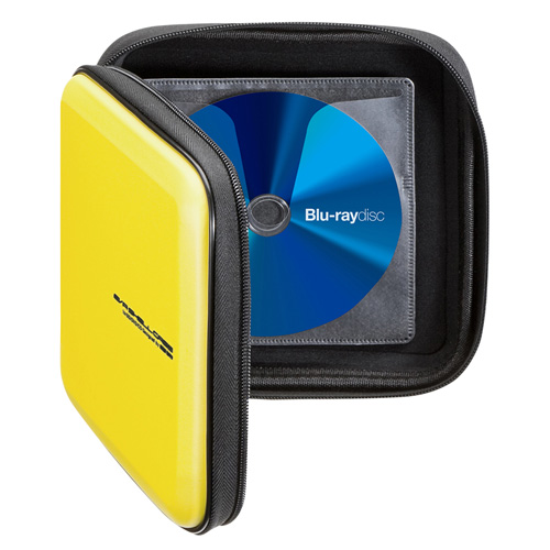 ブルーレイディスク対応セミハードケース（24枚収納・イエロー）