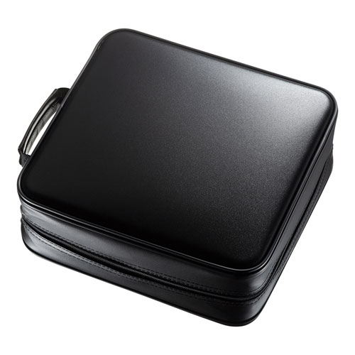 セミハードケース(BD/CD/DVD対応・320枚収納・ファスナーつき・PP製・ブラック)