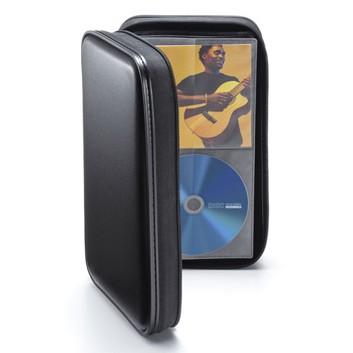 CDジャケット収納対応セミハードケース（96枚収納・ブラック） FCD-WLBD96BBK サンワサプライ