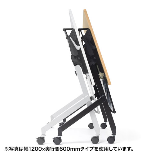 フォールディングデスク（木目・W1800×D450mm） FLD-18045M サンワサプライ