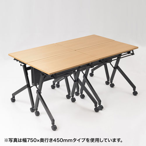 フォールディングデスク（木目・W1800×D450mm） FLD-18045M サンワサプライ