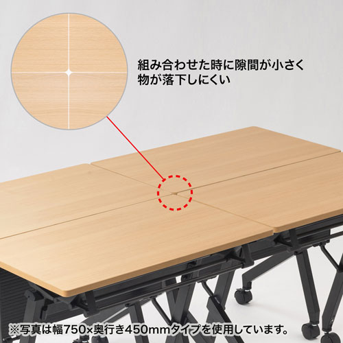 フォールディングデスク（木目・W1800×D450mm） FLD-18045M サンワサプライ