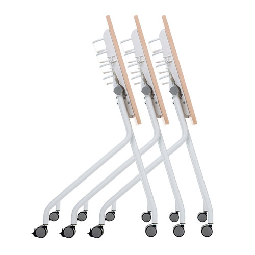 フォールディングデスク（スタッキング・薄い木目・W650×D500mm） FLD-6550BRN サンワサプライ