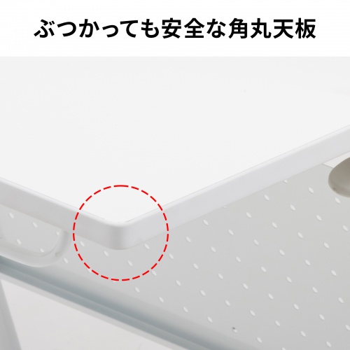 フォールディングデスク（スタッキング・ホワイト・W650×D500mm） FLD-6550WN サンワサプライ