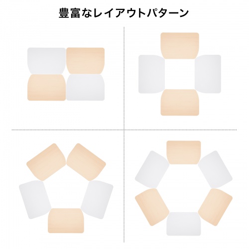 ミーティングテーブル（フォールディングデスク・アクティブラーニング・折りたたみデスク・幅73cm・幕板付き・キャスター付き・ホワイト）