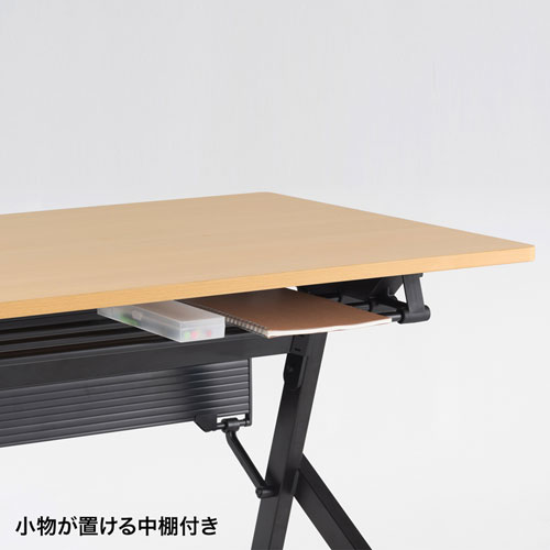 【アウトレット】フォールディングデスク（木目・W750×D450mm）