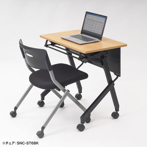 【アウトレット】フォールディングデスク（木目・W750×D450mm）