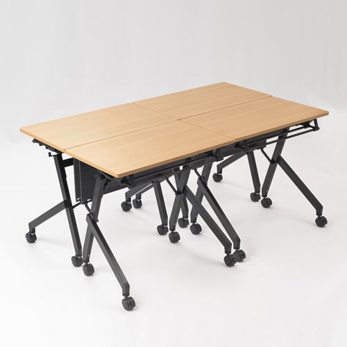 【アウトレット】フォールディングデスク（木目・W750×D450mm）