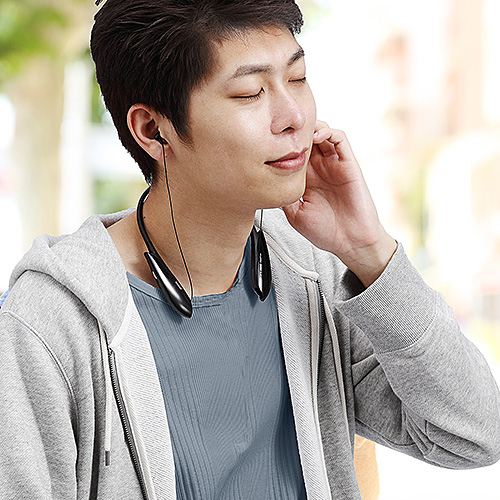 Bluetoothイヤホン(音楽・通話対応・高音質apt-X対応・ウェアラブル・ネックバンドヘッドセット)