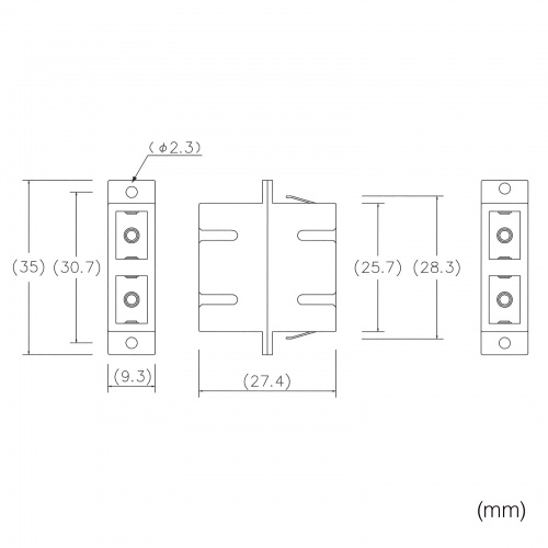 光ファイバケーブルを簡単に延長できる中継アダプタ（SCコネクタ×2-STコネクタ×2） HAD-SCSC2 サンワサプライ