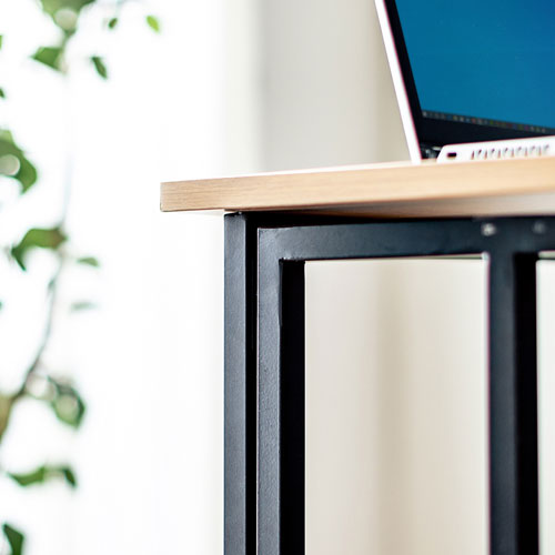 折りたたみデスク（木目・W870×D480×H700mm）