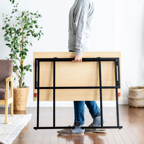 折りたたみデスク（木目・W870×D480×H700mm）