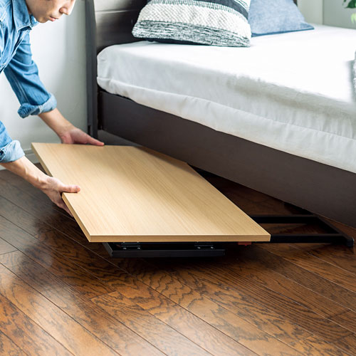 折りたたみデスク（木目・W870×D480×H700mm）