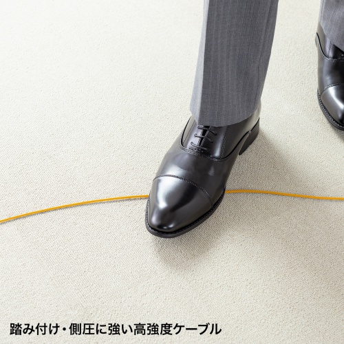 光ファイバーケーブル（1m・1芯・光通信ケーブル・光ケーブル・シングルモード・SC-SC・両端SCコネクタ・アーマード・光回線ONU・難燃性・IE60332-1・イエロー）