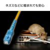光ファイバーケーブル（2m・1芯・光通信ケーブル・光ケーブル・シングルモード・SC-SC・両端SCコネクタ アーマード 光回線ONU・難燃性・IE60332-1・イエロー）